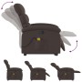 Silla de masaje reclinable de pie de tela marrón oscuro de , Sillones - Ref: Foro24-3203995, Precio: 300,59 €, Descuento: %