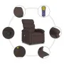 Silla de masaje reclinable de pie de tela marrón oscuro de , Sillones - Ref: Foro24-3203995, Precio: 316,98 €, Descuento: %