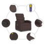 Silla de masaje reclinable de pie de tela marrón oscuro de , Sillones - Ref: Foro24-3203995, Precio: 300,59 €, Descuento: %