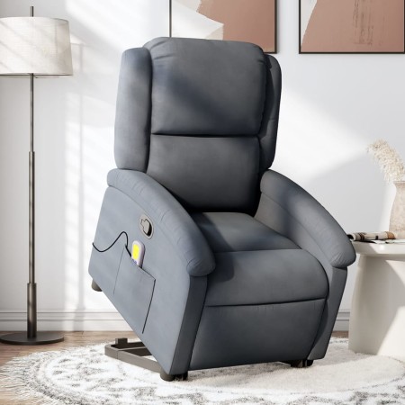 Sillón reclinable de masaje elevable terciopelo gris oscuro de , Sillones - Ref: Foro24-3204312, Precio: 311,56 €, Descuento: %