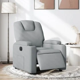 Sillón reclinable eléctrico tela gris claro de , Sillones - Ref: Foro24-3204344, Precio: 256,44 €, Descuento: %