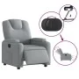 Sillón reclinable eléctrico tela gris claro de , Sillones - Ref: Foro24-3204344, Precio: 256,44 €, Descuento: %