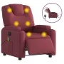 Sillón de masaje reclinable eléctrico tela rojo tinto de , Sillones - Ref: Foro24-3204359, Precio: 274,59 €, Descuento: %