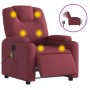 Sillón de masaje reclinable eléctrico tela rojo tinto de , Sillones - Ref: Foro24-3204359, Precio: 269,43 €, Descuento: %