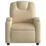 Sillón reclinable de masaje eléctrico tela color crema de , Sillones - Ref: Foro24-3204365, Precio: 288,04 €, Descuento: %