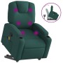 Silla de masaje reclinable de pie de tela verde oscura de , Sillones - Ref: Foro24-3204386, Precio: 277,45 €, Descuento: %