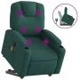 Silla de masaje reclinable de pie de tela verde oscura de , Sillones - Ref: Foro24-3204386, Precio: 291,63 €, Descuento: %