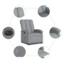Sillón reclinable eléctrico tela gris claro de , Sillones - Ref: Foro24-3204068, Precio: 231,64 €, Descuento: %