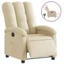 Sillón reclinable eléctrico de tela crema de , Sillones - Ref: Foro24-3204077, Precio: 242,76 €, Descuento: %