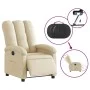 Sillón reclinable eléctrico de tela crema de , Sillones - Ref: Foro24-3204077, Precio: 242,76 €, Descuento: %