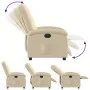 Sillón reclinable eléctrico de tela crema de , Sillones - Ref: Foro24-3204077, Precio: 242,76 €, Descuento: %