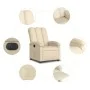 Sillón reclinable eléctrico de tela crema de , Sillones - Ref: Foro24-3204077, Precio: 242,76 €, Descuento: %