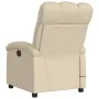 Sillón reclinable de masaje eléctrico tela color crema de , Sillones - Ref: Foro24-3204089, Precio: 257,54 €, Descuento: %