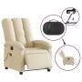 Sillón reclinable de masaje eléctrico tela color crema de , Sillones - Ref: Foro24-3204089, Precio: 257,54 €, Descuento: %