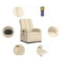 Sillón reclinable de masaje eléctrico tela color crema de , Sillones - Ref: Foro24-3204089, Precio: 252,96 €, Descuento: %