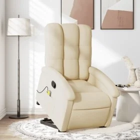 Silla de masaje reclinable de pie de tela color crema de , Sillones - Ref: Foro24-3204113, Precio: 290,48 €, Descuento: %