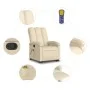 Silla de masaje reclinable de pie de tela color crema de , Sillones - Ref: Foro24-3204113, Precio: 290,48 €, Descuento: %
