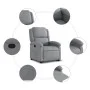 Hellgrauer Stoff-Liegesessel mit Aufstehhilfe. von , Sessel - Ref: Foro24-3204164, Preis: 312,31 €, Rabatt: %