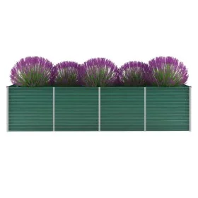 Arriate de jardín de acero galvanizado verde 320x80x77 cm de vidaXL, Maceteros y jardineras - Ref: Foro24-44845, Precio: 100,...