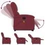 Sillón reclinable de masaje elevable tela rojo tinto de , Sillones - Ref: Foro24-3204179, Precio: 292,35 €, Descuento: %