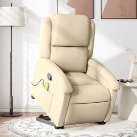 Silla de masaje reclinable de pie de tela color crema de , Sillones - Ref: Foro24-3204185, Precio: 291,88 €, Descuento: %