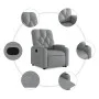 Sillón reclinable elevable de tela gris claro by , Armchairs - Ref: Foro24-3204710, Price: 275,01 €, Discount: %