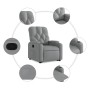 Sillón reclinable elevable de tela gris claro de , Sillones - Ref: Foro24-3204710, Precio: 259,24 €, Descuento: %