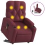 Sillón reclinable de masaje elevable tela rojo tinto de , Sillones - Ref: Foro24-3204725, Precio: 282,93 €, Descuento: %