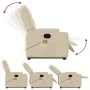 Silla de masaje reclinable de pie de tela color crema de , Sillones - Ref: Foro24-3204731, Precio: 309,75 €, Descuento: %