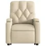 Silla de masaje reclinable de pie de tela color crema de , Sillones - Ref: Foro24-3204731, Precio: 309,75 €, Descuento: %