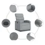 Sillón eléctrico reclinable elevable de tela gris claro de , Sillones - Ref: Foro24-3204002, Precio: 320,44 €, Descuento: %