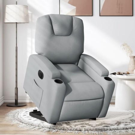 Sillón eléctrico reclinable elevable de tela gris claro de , Sillones - Ref: Foro24-3204392, Precio: 301,29 €, Descuento: %