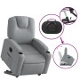Sillón eléctrico reclinable elevable de tela gris claro de , Sillones - Ref: Foro24-3204392, Precio: 301,29 €, Descuento: %