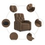 Sillón eléctrico reclinable elevable de tela marrón de , Sillones - Ref: Foro24-3204738, Precio: 318,48 €, Descuento: %