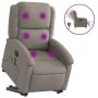 Sillón de masaje eléctrico reclinable elevable tela taupé de , Sillones - Ref: Foro24-3204208, Precio: 342,54 €, Descuento: %