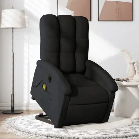 Sillón de masaje eléctrico reclinable elevable tela negro de , Sillones - Ref: Foro24-3204130, Precio: 352,12 €, Descuento: %