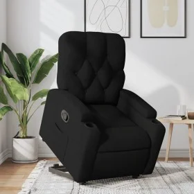 Sillón reclinable elevable tela negro de , Sillones - Ref: Foro24-3204712, Precio: 275,28 €, Descuento: %