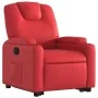 Sillón reclinable elevable cuero artificial rojo de , Sillones - Ref: Foro24-3204435, Precio: 323,32 €, Descuento: %