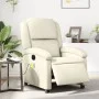 Sillón de masaje reclinable eléctrico cuero sintético crema de , Sillones - Ref: Foro24-3204220, Precio: 264,20 €, Descuento: %