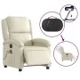 Sillón de masaje reclinable eléctrico cuero sintético crema de , Sillones - Ref: Foro24-3204220, Precio: 264,20 €, Descuento: %