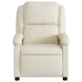 Sillón de masaje reclinable eléctrico cuero sintético crema de , Sillones - Ref: Foro24-3204220, Precio: 261,19 €, Descuento: %