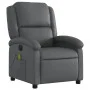 Sillón de masaje reclinable eléctrico cuero sintético gris de , Sillones - Ref: Foro24-3204222, Precio: 255,81 €, Descuento: %