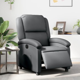 Sillón reclinable eléctrico de cuero sintético gris de , Sillones - Ref: Foro24-3204215, Precio: 251,61 €, Descuento: %