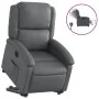 Sillón reclinable elevable eléctrico de cuero sintético gris de , Sillones - Ref: Foro24-3204243, Precio: 344,10 €, Descuento: %