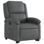 Sillón reclinable elevable eléctrico de cuero sintético gris de , Sillones - Ref: Foro24-3204243, Precio: 344,10 €, Descuento: %