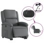 Sillón reclinable elevable eléctrico de cuero sintético gris de , Sillones - Ref: Foro24-3204243, Precio: 320,50 €, Descuento: %
