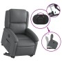 Sillón reclinable elevable eléctrico de cuero sintético gris de , Sillones - Ref: Foro24-3204243, Precio: 320,50 €, Descuento: %