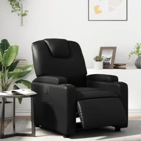 Sillón reclinable eléctrico de cuero sintético negro de , Sillones - Ref: Foro24-3204416, Precio: 294,71 €, Descuento: %