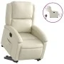 Sillón reclinable elevable eléctrico de cuero sintético crema by , Armchairs - Ref: Foro24-3204241, Price: 334,19 €, Discount: %