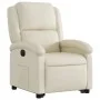Sillón reclinable elevable eléctrico de cuero sintético crema by , Armchairs - Ref: Foro24-3204241, Price: 334,19 €, Discount: %
